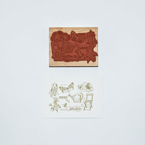 Mounted Wooden Stamp - Beautiful Garden KT-4359