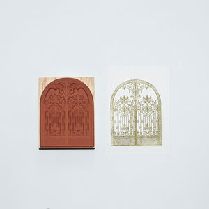 Mounted Wooden Stamp - Gate