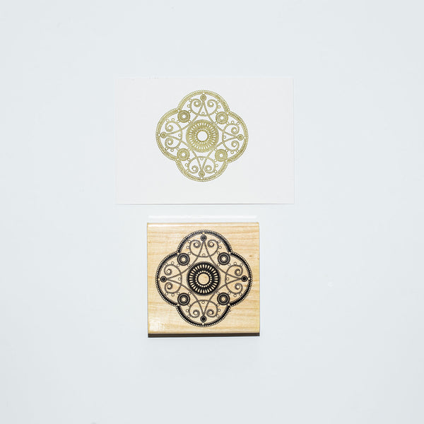 Mounted Wooden Stamp - Pattern Block B